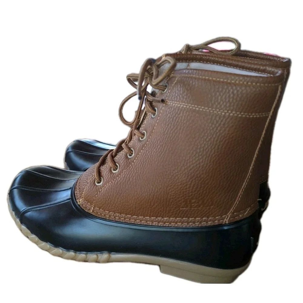 Jbu Men's Tan Maine Waterproof Duck Boots Size 11 Excellent Condition 2022